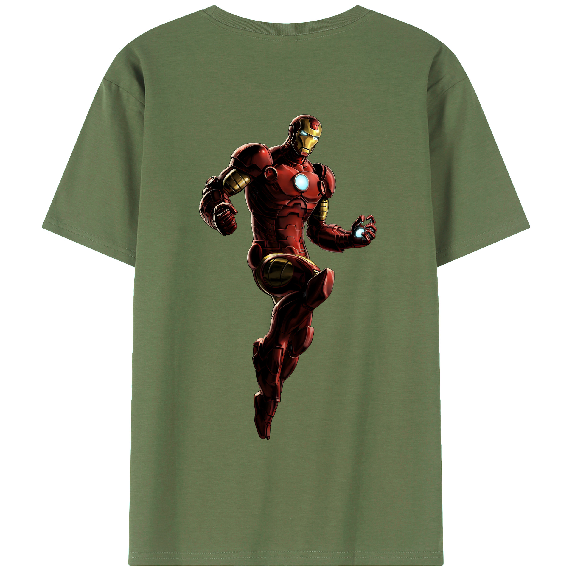 （画像用） アベンジャーズ The Avengers 綿100％ メンズ半袖Tシャツ（バックプリント） 通気性